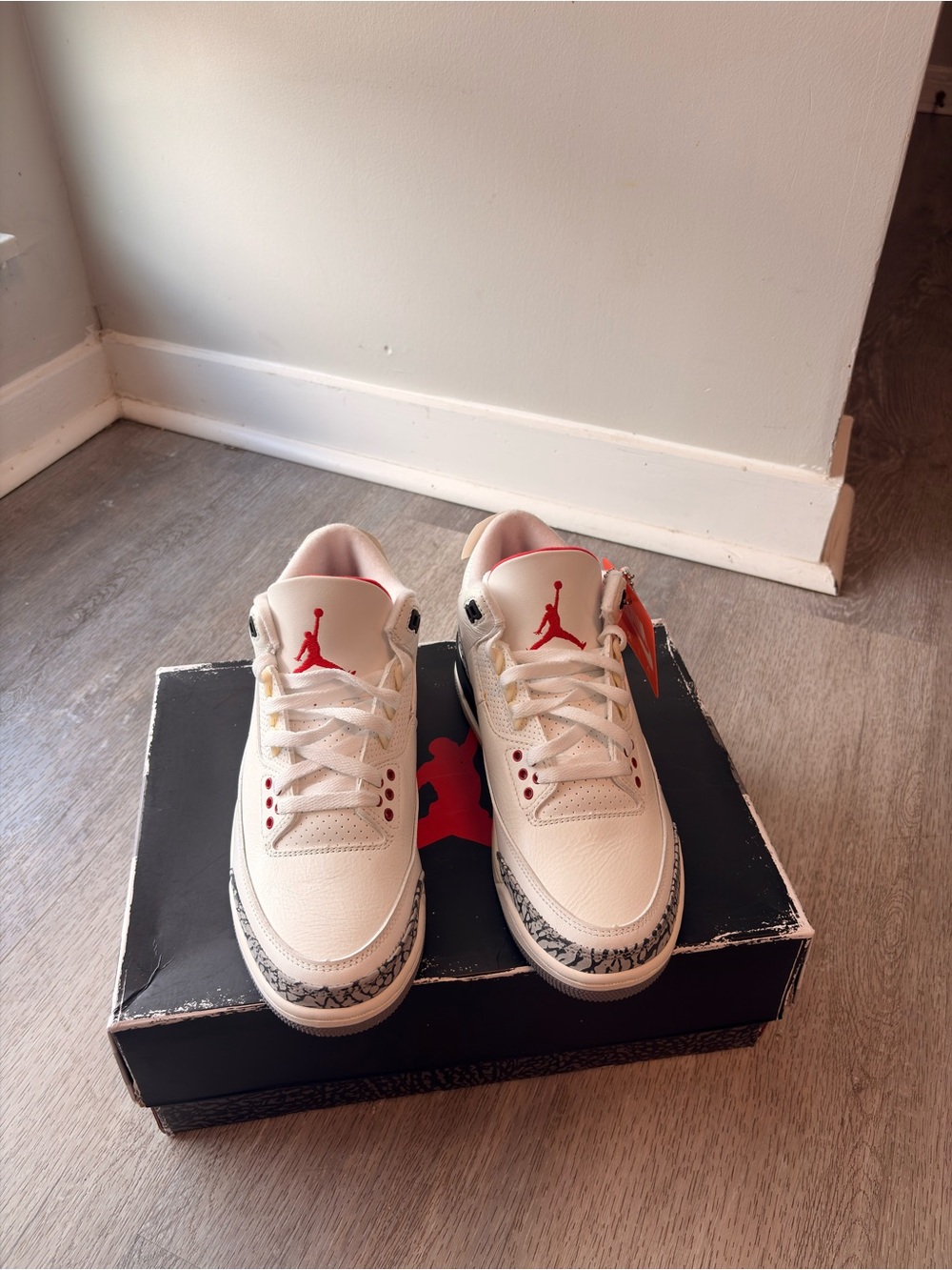Jordan Kids White and Red Retro Sneaker